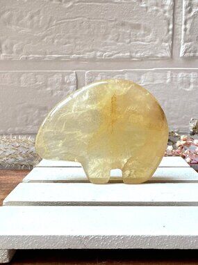 Beautiful Fluorite Bear Carving